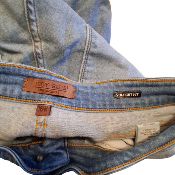 Judy Blue jeans womens 16W straight fit high rise medium wash - Picture 2 of 5